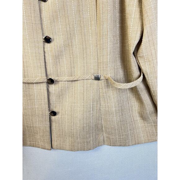 BGB Jacket Women 16 Tan Neutral Lightweight Business Office Work Classic - Picture 7 of 7